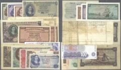 South Africa: large set of 176 banknotes containing 10 Pounds 1900 P. 56a, 3x 10 Shillings P. 82, 2 Rand P. 104b, 2x 2 Rand P. 105a, 2 Rand P. 105b, 1...