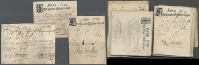 Sweden: set of 20 early issues containing 5x 25 Daler Silvermynt 1716 P. A62 (unfolded, light stain, one of them with 2 wormoles), 10x 5 Daler Silverm...