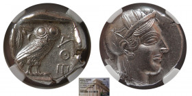 ATTICA, Athens. 440-404 BC. Silver Tetradrachm. NGC MS.
