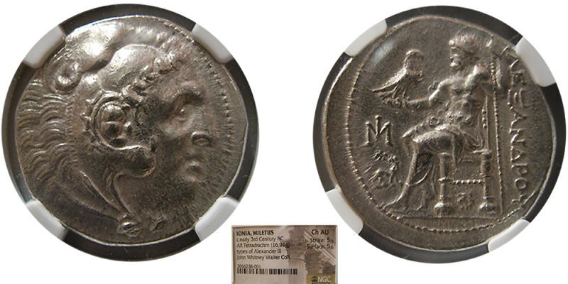 IONIA, Miletus. Early 3rd. Century BC. AR Tetradrachm (16.91 gm; 28 mm). NGC-Cho...