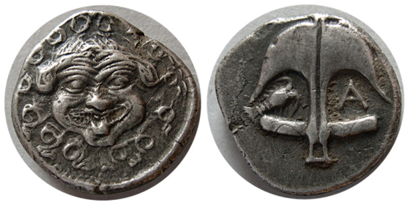 THRACE, Apollonia Pontika. Mid-late 4th century BC. AR Drachm (3.25 gm; 14 mm). ...