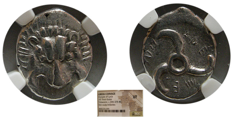 DYNASTS of LYCIA, Mithrapata. Ca. 390-375 BC. AR Third Stater. NGC-VF. Trbbenimi...