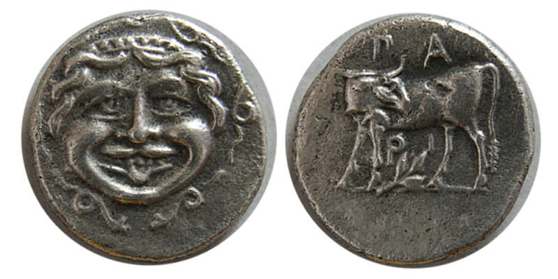 MYSIA, Parion. 4th century BC. AR Hemidrachm (1.74 gm; 14 mm). Bull standing lef...