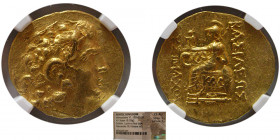 PONTIC KINGDOM, Mithradates VI, 120-63 BC. Gold Stater. NGC-Choice AU.
