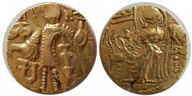 KIDARITE HUNS, Kidara. ca. AD 350-390. Gold Dinar. Gandhara.