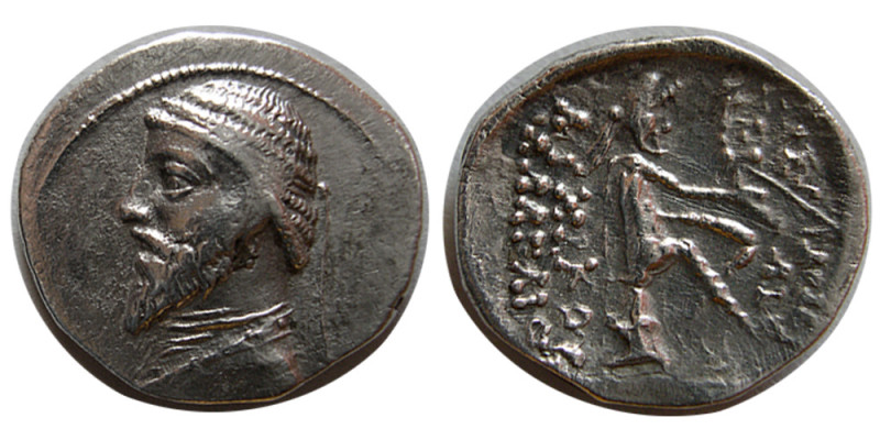 KINGS of PARTHIA. Artabanus III. 126-122 BC. Silver Drachm (3.80 gm; 20 mm). Dia...