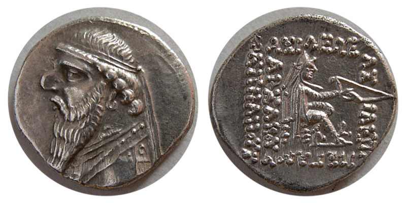 KINGS of PARTHIA. Mithradates II (121-91 BC). AR Drachm (4.11 gm; 19 mm). Ecbata...