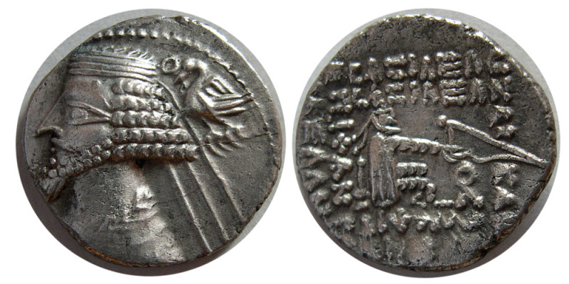 KINGS of PARTHIA. Phraates IV (38/7-2 BC). AR Drachm (3.78 gm; 18 mm). Laodikeia...