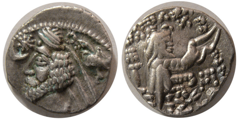 KINGS of PARTHIA. Phraates IV. 38-2 BC. AR Drachm (3.76 gm; 19 mm). MTO(Mithrada...