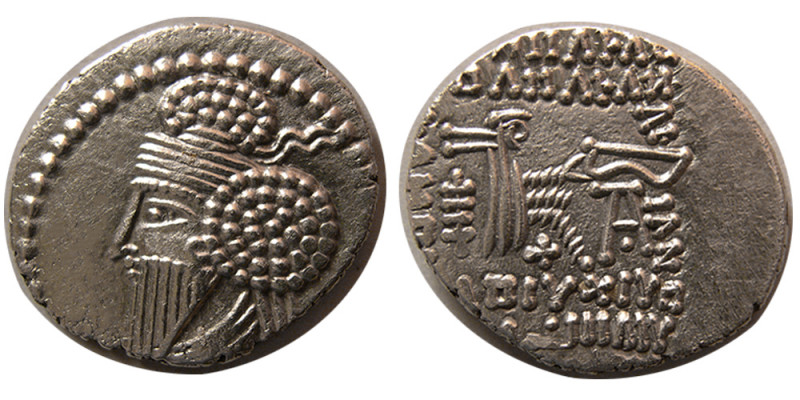 KINGS of PARTHIA. Osroes I (Circa AD 108/9-127/8). AR Drachm (3.63 gm; 20 mm). E...