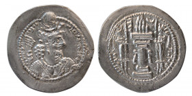 SASANIAN KINGS-Bahram V. AD. 420-438. AR Drachm. AS (Asfahan) mint.