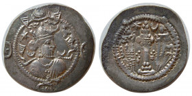 SASANIAN KINGS. Kavad I, AD. 488-496. AR Drachm. RD (Ray), Year 13.