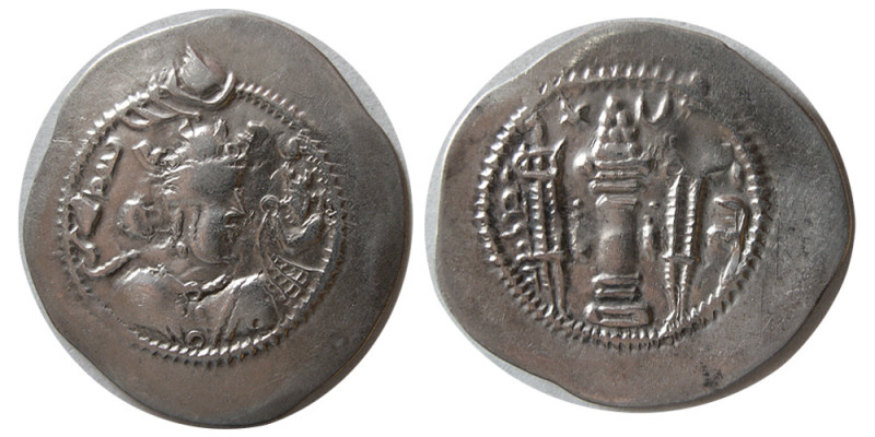 SASANIAN KINGS. Zamasp, 496-498/9 AD. AR Drachm (3.91 gm; 30 mm). Standard issue...