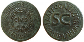 ROMAN EMPIRE; Augustus. 27 BC- AD 14. Æ Sestertius.