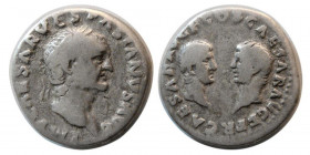ROMAN EMPIRE. Vespasian. AD. 69-79. AR Denarius. Tarraco mint