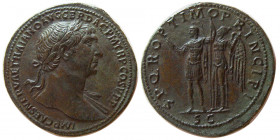 ROMAN EMPIRE; Trajan. 98-117 AD. Æ Sestertius.
