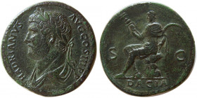 ROMAN EMPIRE; Hadrian. AD 117-138. Æ Sestertius. Rare.