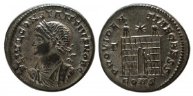 ROMAN EMPIRE. Constantius II, as Caesar.  Æ Silvered Follis