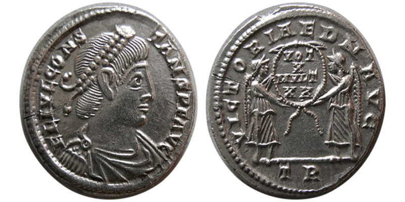 ROMAN EMPIRE. Constans. 337-350 AD. AR Siliqua (3.31 gm; 20 mm). Treveri (Trier)...