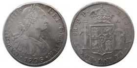 SPANISH COLONIAL, Bolivia. Carolus IIII. 1796. P.P. AR 8 Reales.