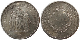 FRANCE, REPUBLIC. 1974. Silver Fifty francs.