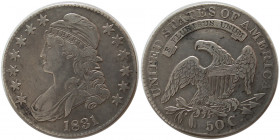 UNITED STATES. 1831 Capped Bust. Liberty Half Dollar.