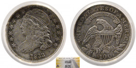 UNITED STATES. 1833. Ten Cents. NGC-AU50 Details.