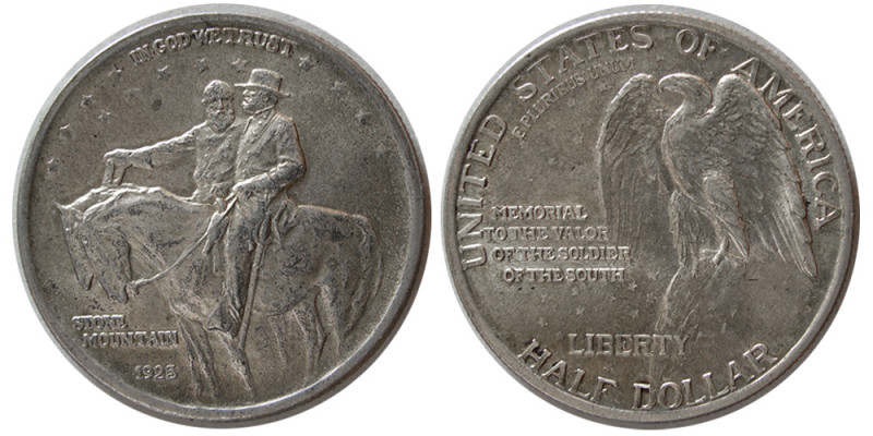 UNITED STATES. 1925. Liberty Half Dollar. Stone Mountain. Choice UNC. Toned.