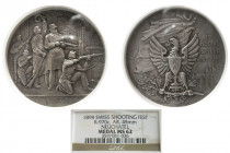 SWITZERLAND. Shooting Festival. 1898. AR Medal. NGC-MS 62.