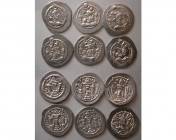 Group Lot of 6 Sasanian Silver Drachms. Different mints.