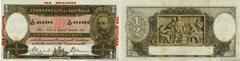 Country : AUSTRALIA 
Face Value : 10 Shillings = 1/2 Pound  
Date : (1934) 
Peri...