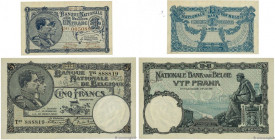 Country : BELGIUM 
Face Value : 1 et 5 Francs Lot 
Date : 1920-1923 
Period/Province/Bank : Banque Nationale de Belgique 
Catalogue reference : P.92 e...