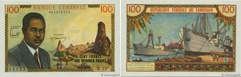 Country : CAMEROON 
Face Value : 100 Francs  
Date : (1962) 
Period/Province/Ban...