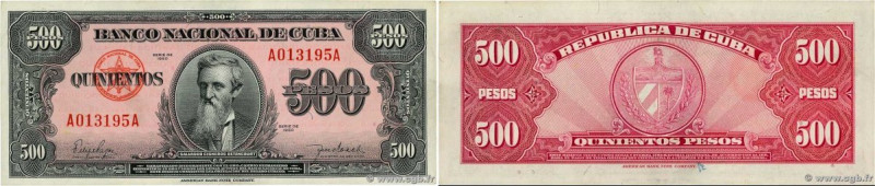 Country : CUBA 
Face Value : 500 Pesos  
Date : 1950 
Period/Province/Bank : Ban...