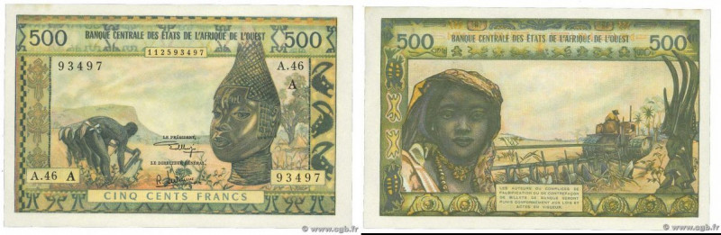 Country : WEST AFRICAN STATES 
Face Value : 500 Francs  
Date : (1965-1975) 
Per...
