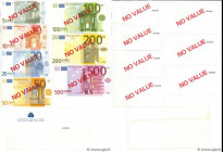 Country : EUROPA 
Face Value : Série 5 à 500 Euros Échantillon 
Date : 2001 
Period/Province/Bank : BCE 
Catalogue reference : P.- 
Commentary : Série...