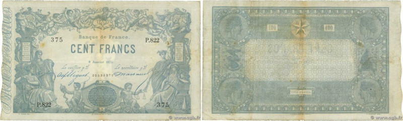 Country : FRANCE 
Face Value : 100 Francs type 1862 - Bleu à indices Noirs  
Dat...