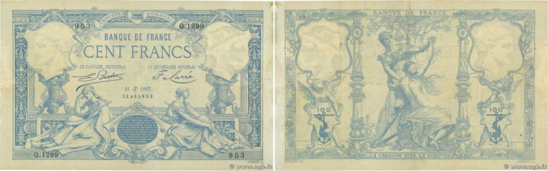 Country : FRANCE 
Face Value : 100 Francs type 1882 - À filigrane dégagé  
Date ...