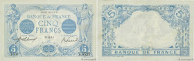 Country : FRANCE 
Face Value : 5 Francs BLEU  
Date : 02 juillet 1915 
Period/Province/Bank : Banque de France, XXe siècle 
Catalogue reference : F.02...