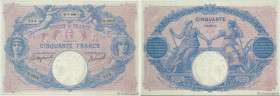Country : FRANCE 
Face Value : 50 Francs BLEU ET ROSE  
Date : 27 juillet 1906 
Period/Province/Bank : Banque de France, XXe siècle 
Catalogue referen...