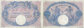 Country : FRANCE 
Face Value : 50 Francs BLEU ET ROSE  
Date : 21 avril 1911 
Period/Province/Bank : Banque de France, XXe siècle 
Catalogue reference...
