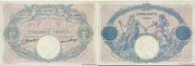 Country : FRANCE 
Face Value : 50 Francs BLEU ET ROSE  
Date : 22 janvier 1927 
Period/Province/Bank : Banque de France, XXe siècle 
Catalogue referen...