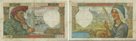 Country : FRANCE 
Face Value : 50 Francs JACQUES CŒUR  
Date : 23 janvier 1941 
Period/Province/Bank : Banque de France, XXe siècle 
Catalogue referen...