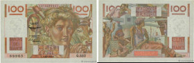 Country : FRANCE 
Face Value : 100 Francs JEUNE PAYSAN filigrane inversé  
Date : 06 août 1953 
Period/Province/Bank : Banque de France, XXe siècle 
C...