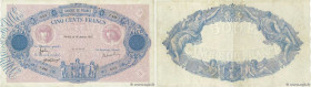 Country : FRANCE 
Face Value : 500 Francs BLEU ET ROSE  
Date : 16 janvier 1917 
Period/Province/Bank : Banque de France, XXe siècle 
Catalogue refere...