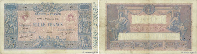 Country : FRANCE 
Face Value : 1000 Francs BLEU ET ROSE  
Date : 30 décembre 190...