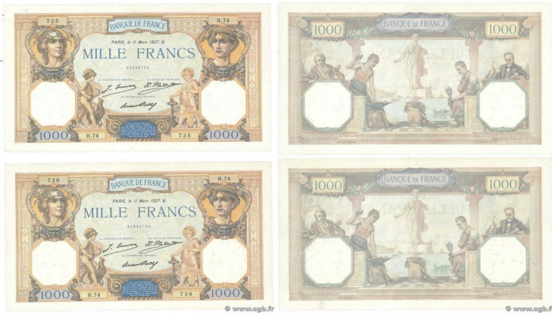 Country : FRANCE 
Face Value : 1000 Francs CÉRÈS ET MERCURE Consécutifs 
Date : ...