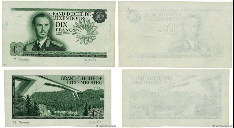 Country : LUXEMBOURG 
Face Value : 10 Francs Épreuve 
Date : 09 mai 1967 
Period...