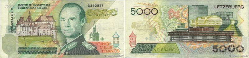 Country : LUXEMBOURG 
Face Value : 5000 Francs Faux 
Date : octobre 1996 
Period...