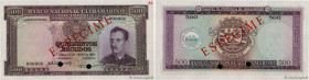 Country : MOZAMBIQUE 
Face Value : 500 Escudos Spécimen 
Date : 31 juillet 1953 
Period/Province/Bank : Banco Nacional Ultramarino 
Catalogue referenc...
